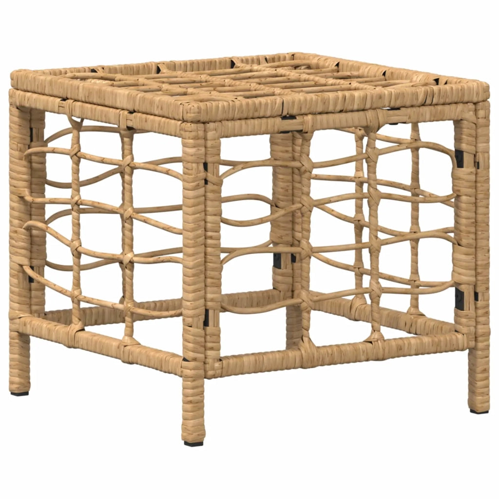 Set da Pranzo per Giardino con cuscino 4 pcs Naturale e Bianco