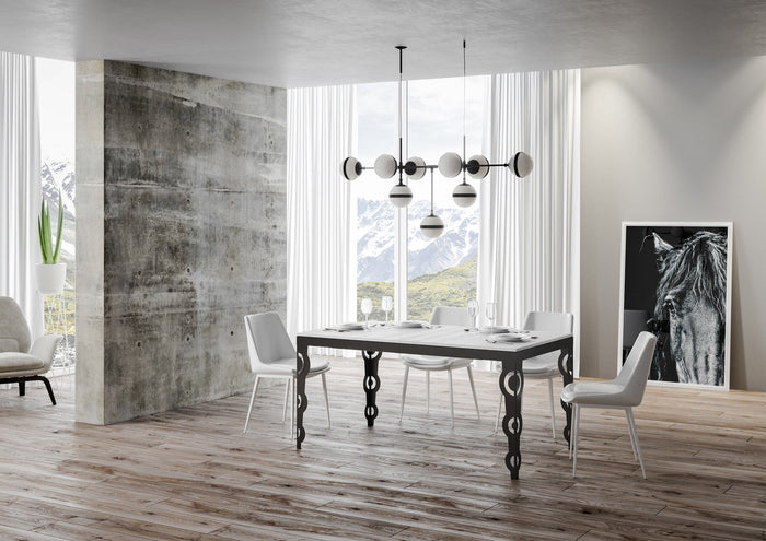 Tavolo Allungabile 160-264x90x80 cm Karamay Evolution Bianco Frassino