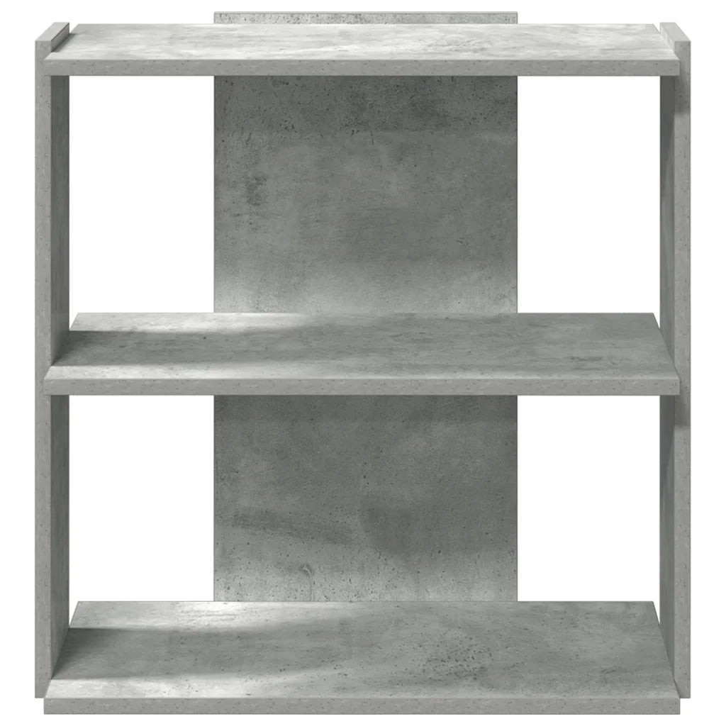 Libreria 3 Ripiani Grigio Cemento 60x30x60 cm Multistrato