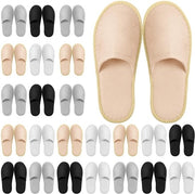 Pantofole da bagno in cotone - 24 paia - morbide e leggere - chiusura a tallone - dimensioni 28 x 11 cm