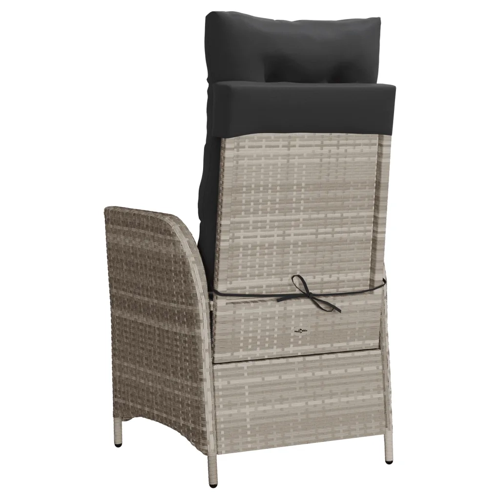 vidaXL Sedie da Giardino Reclinabili 2 pz con Poggiapiedi Polyrattan