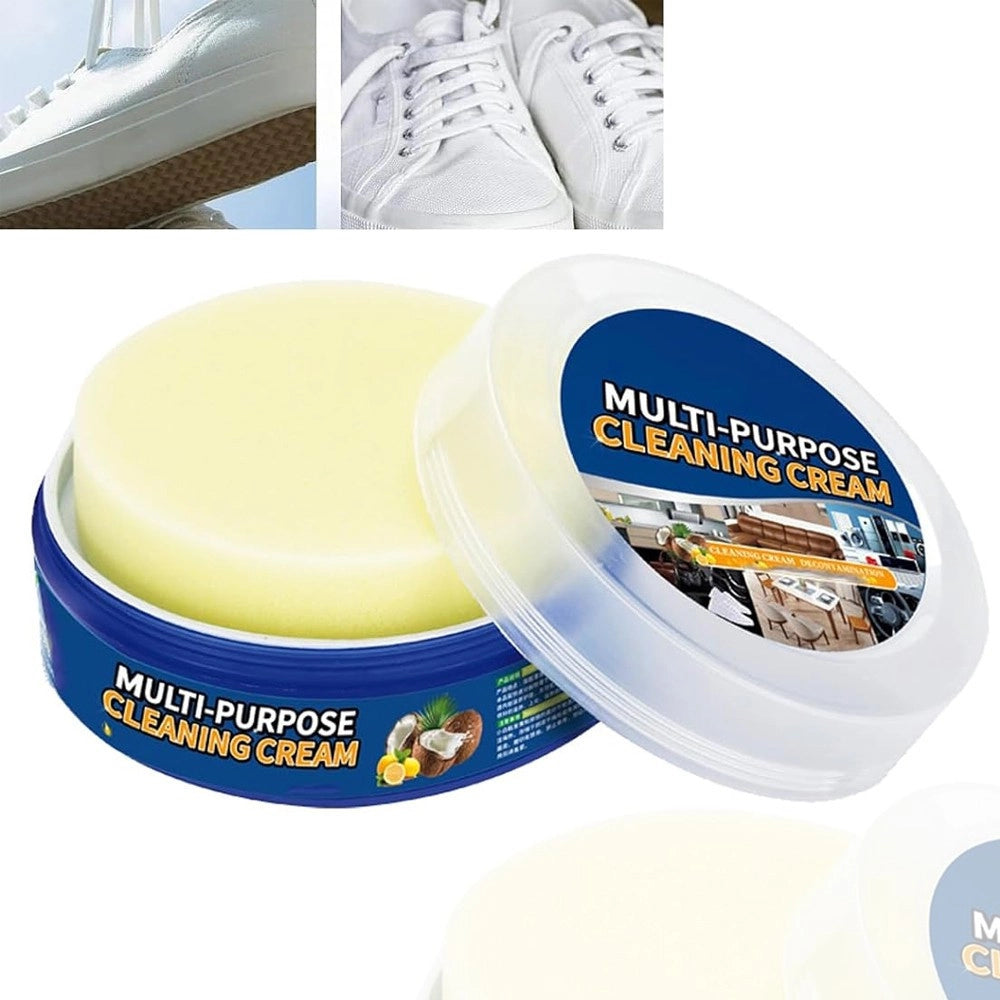 Trade Shop - Detergente Per Scarpe Bianche Crema Smacchiante Pulizia E Rimozione Macchie 330g -