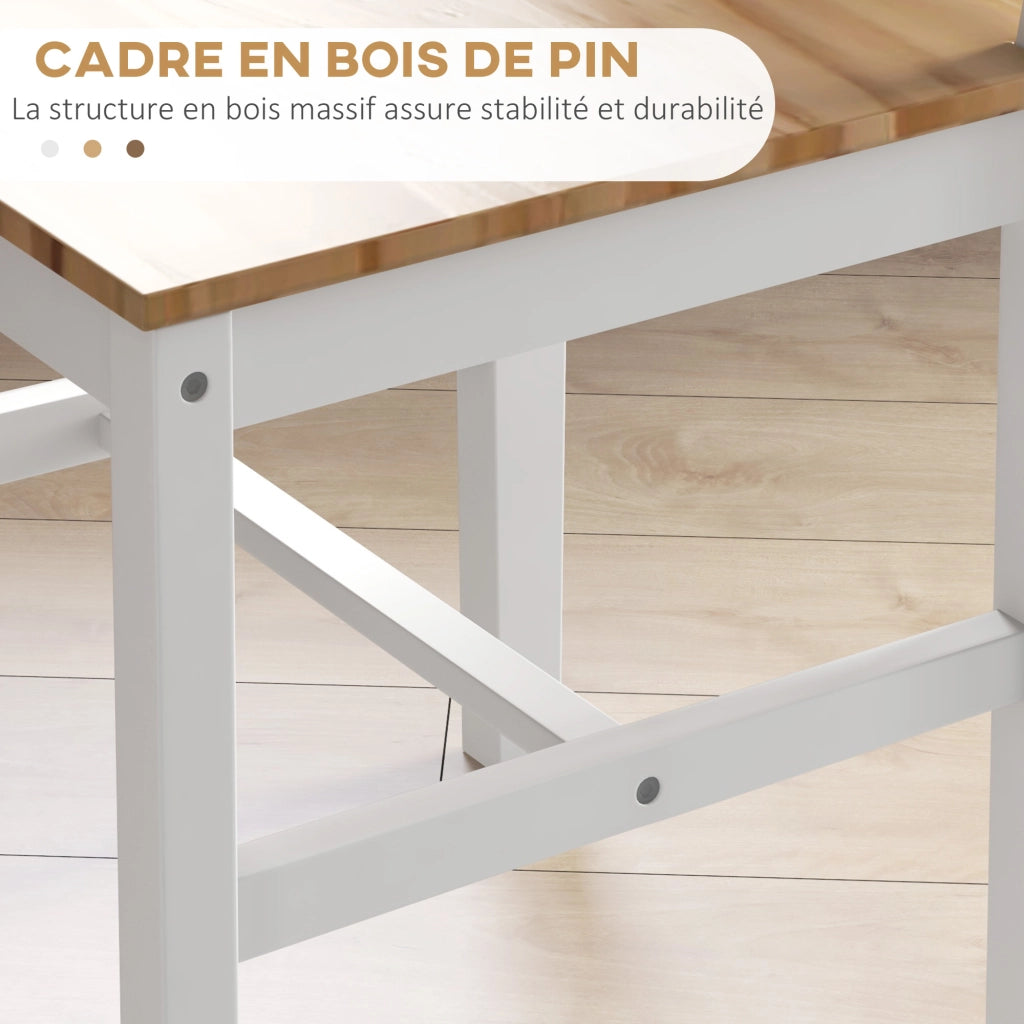 Sedia da pranzo design moderno ¨C Zephmum ¨C Struttura in legno, rivestimento in tessuto grigio, 4 pezzi