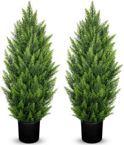 2 pacchi di cipressi topiary artificiali 90 cm, piante topiary artificiali con steli rimovibili, decorazioni topiary artificiali cedro per interni ed esterni, arredamento casa, giardino, balcone