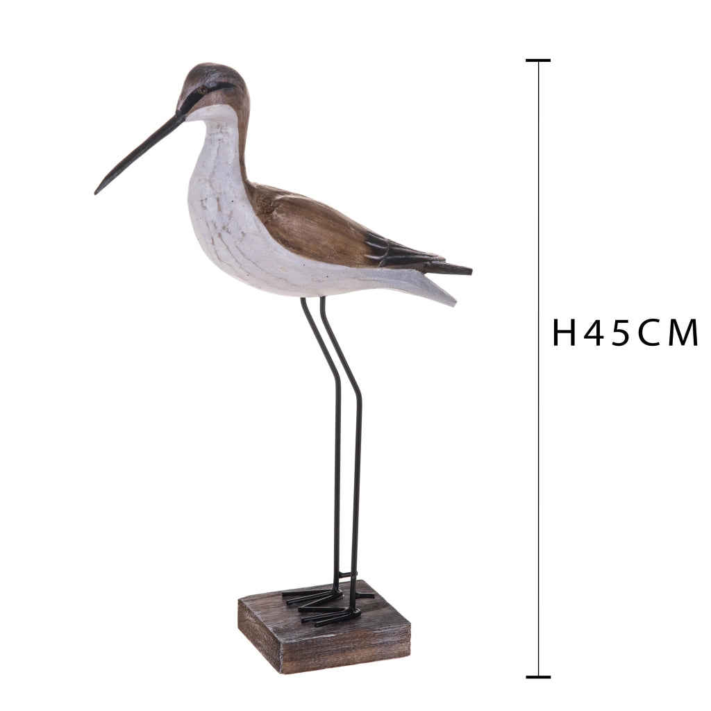 Statuetta Airone in Legno H 45 cm