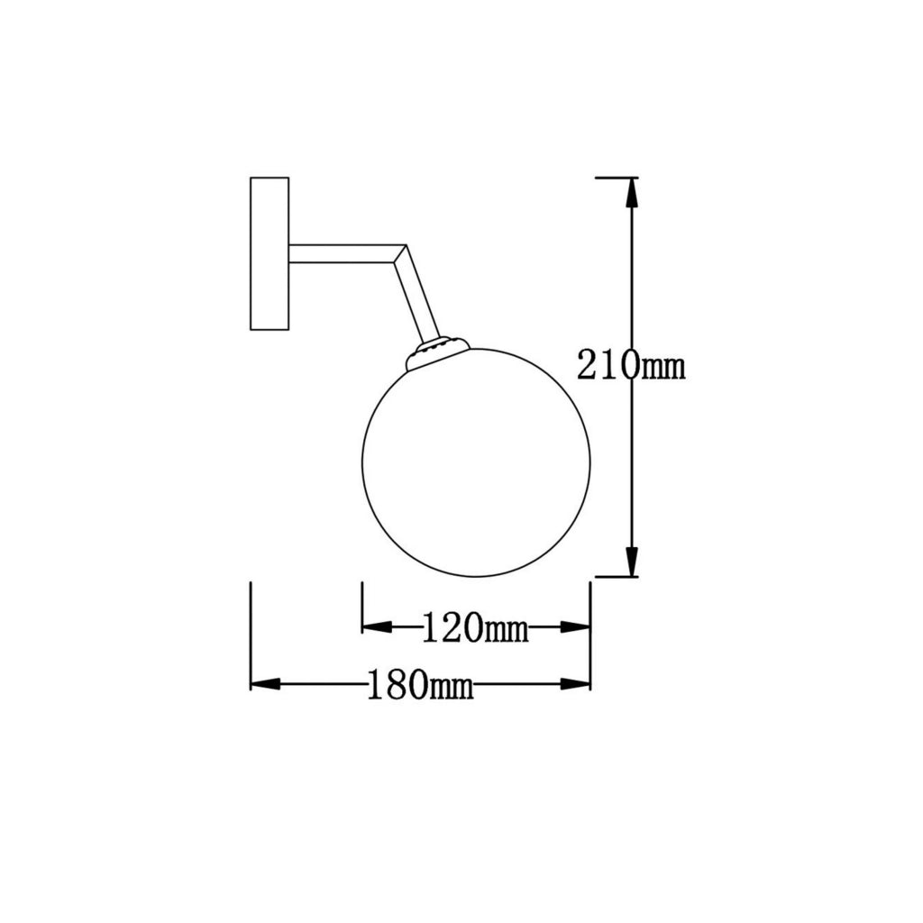 Applique Dorado Light Prestige 1xG9 nero vetro bianco