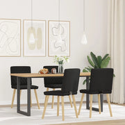 Sedie da Pranzo 4 pz | Sedie da cucina Nere in Tessuto