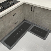 Tappeti da cucina moderni senza tessuto, con superficie antiscivolo - Disegno geometrico, 2 pezzi (40 x 60 cm + 40 x 120 cm)