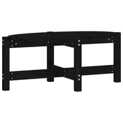 Tavolino da Salotto-Tavolino da soggiorno Nero 87x48x35 cm in Legno Massello di Pino
