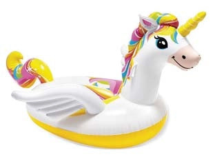 UNICORNO GONFIABILE CAVALCABILE  +3 ANNI  cm.198x140x102 peso kg.1,97 (57561)    INTEX