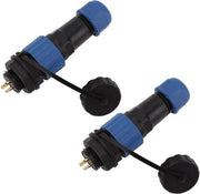 Connessione IP68 a 3 pin femmina-maschio acqua resistente alta resistenza contro alte temperature per comunicazione elettronica - 3 pin vite posteriore.