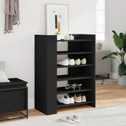 Scarpiera Nera 74,5x37,5x100 cm in Legno Multistrato 848431