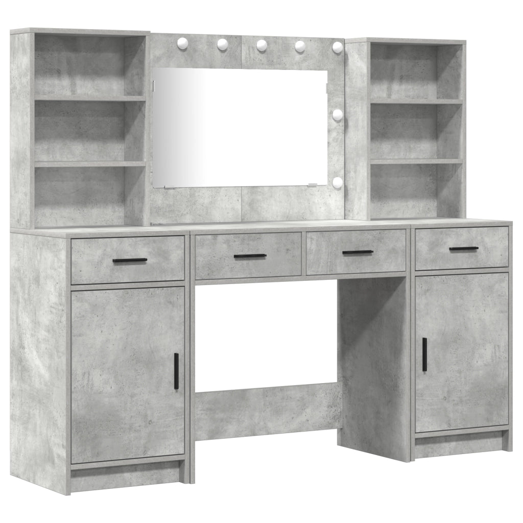 Set di toeletta 3 pezzi  Grigio cemento Legno ingegnerizzato