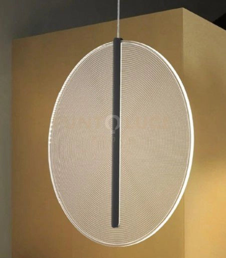 KOI-SG N Sospensione led diametro 45cm in vetro con partciolari nero opaco 16W dimmerabile SDD 2800 - 5000k