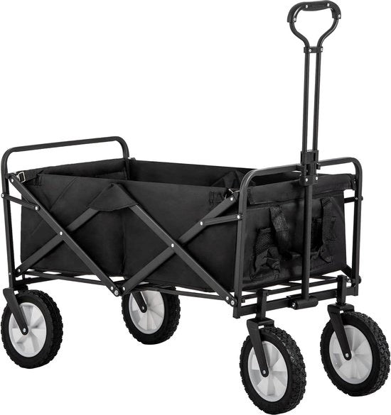 Carrello da Campo All Terreno Inclinabile - Carrello da Carro con Manubri Regolabili e Ripiegabile