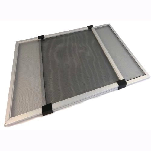 Zanzariera Fibra di vetro con Telaio estensibile alluminio H70x90/172 cm Grigio