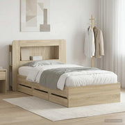 Struttura del letto con stoccaggio e testata Rovere Sonoma 3434002
