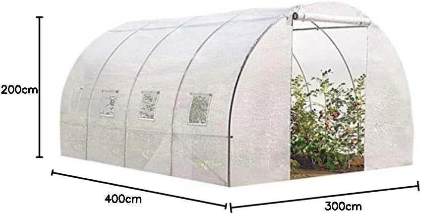 Serra tunnel di giardinario 12 m² bianco ZEBRA 4x3M