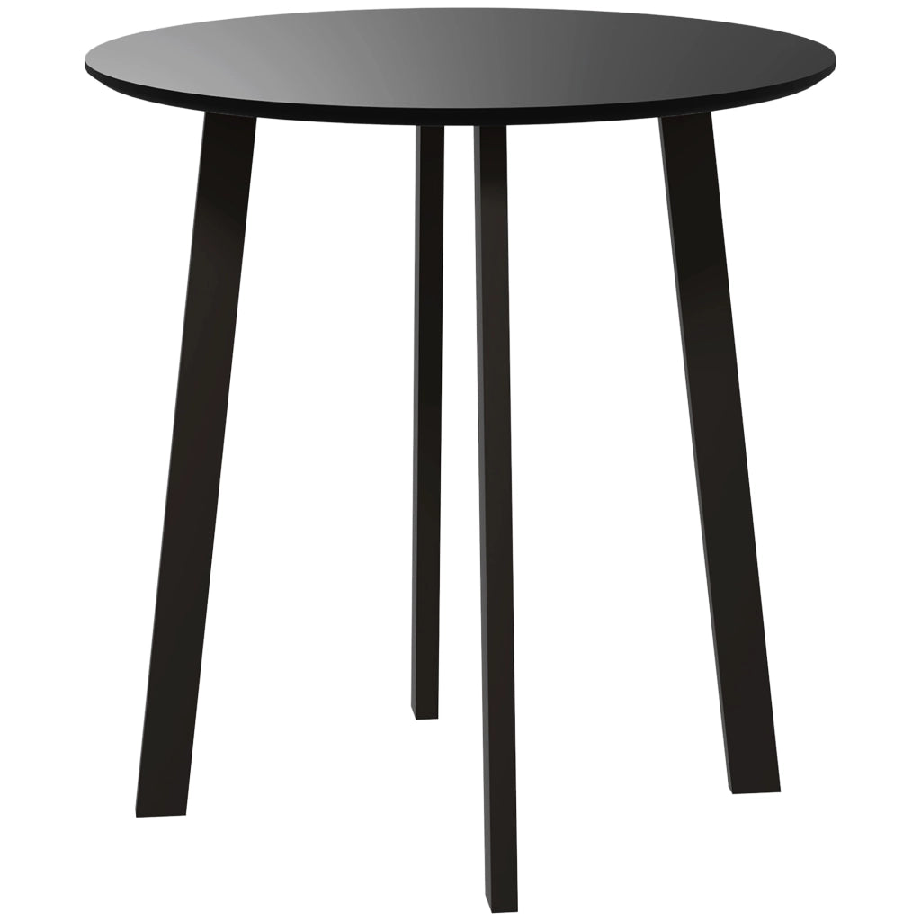 Tavolo da pranzo per 2 persone, bianco, metallo ¨C Zephmum ¨C ?72x75 cm