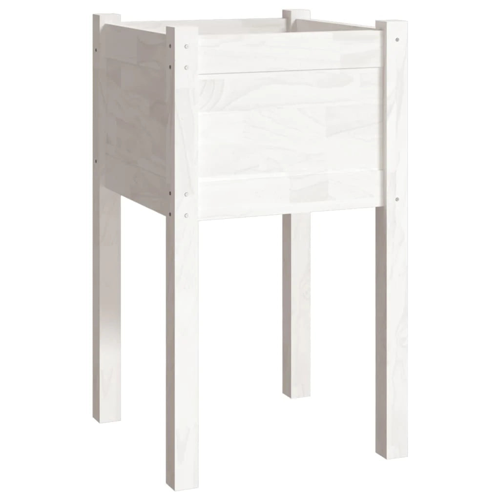 Fioriera aiuola rialzata fioriera aiuola giardino terrazze esterne set da 2 40 x 40 x 70 cm legno di pino bianco 02_0038898