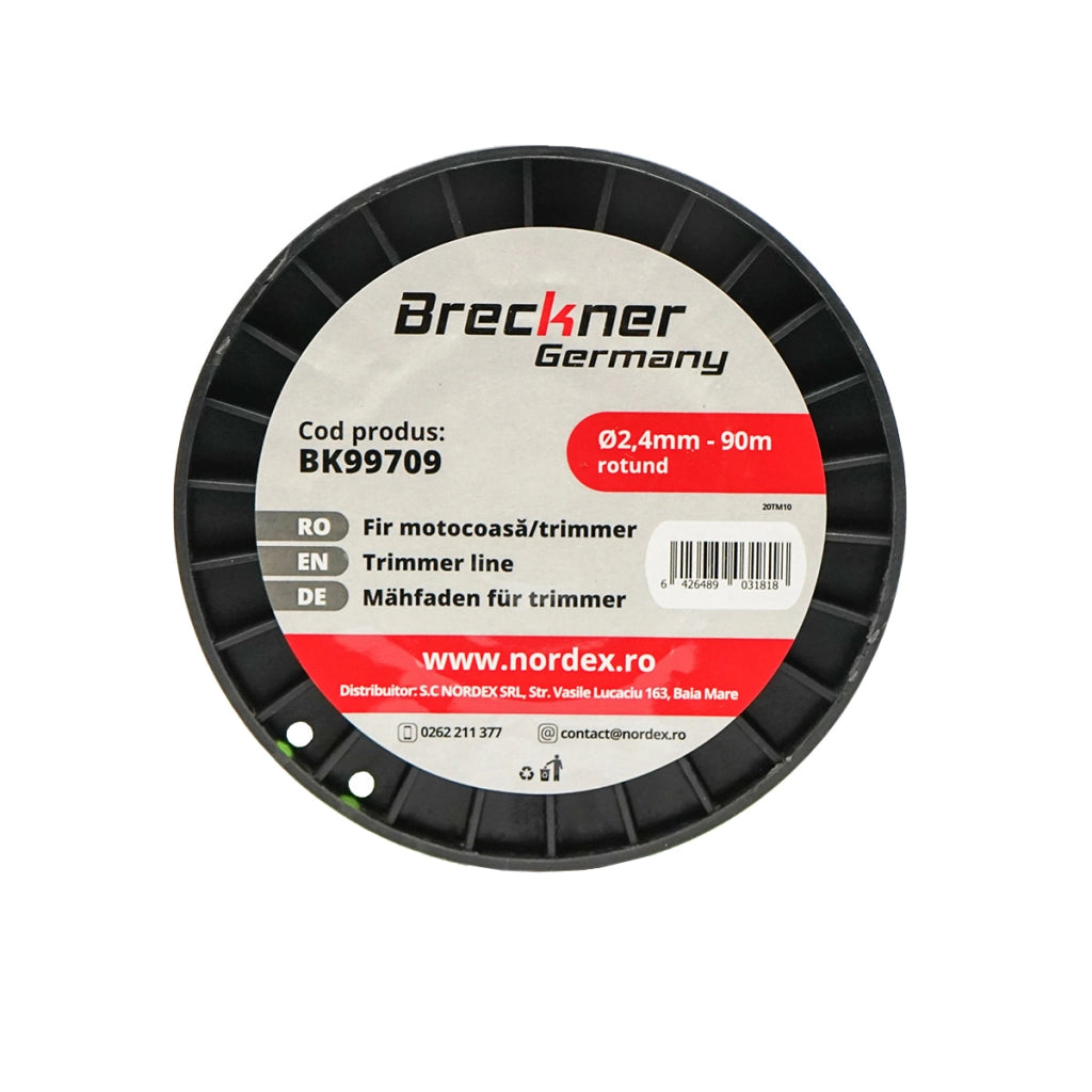 Filo per decespugliatore tondo, 2,4 mm x 90 m Breckner Germany