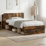 Telaio del letto con storage Rovere Fumo 100 x 200 cm 3433340