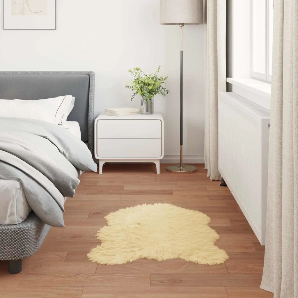 Tappeto in finta TAFALLA Crema 80 x 120 cm Poliestere 42021520