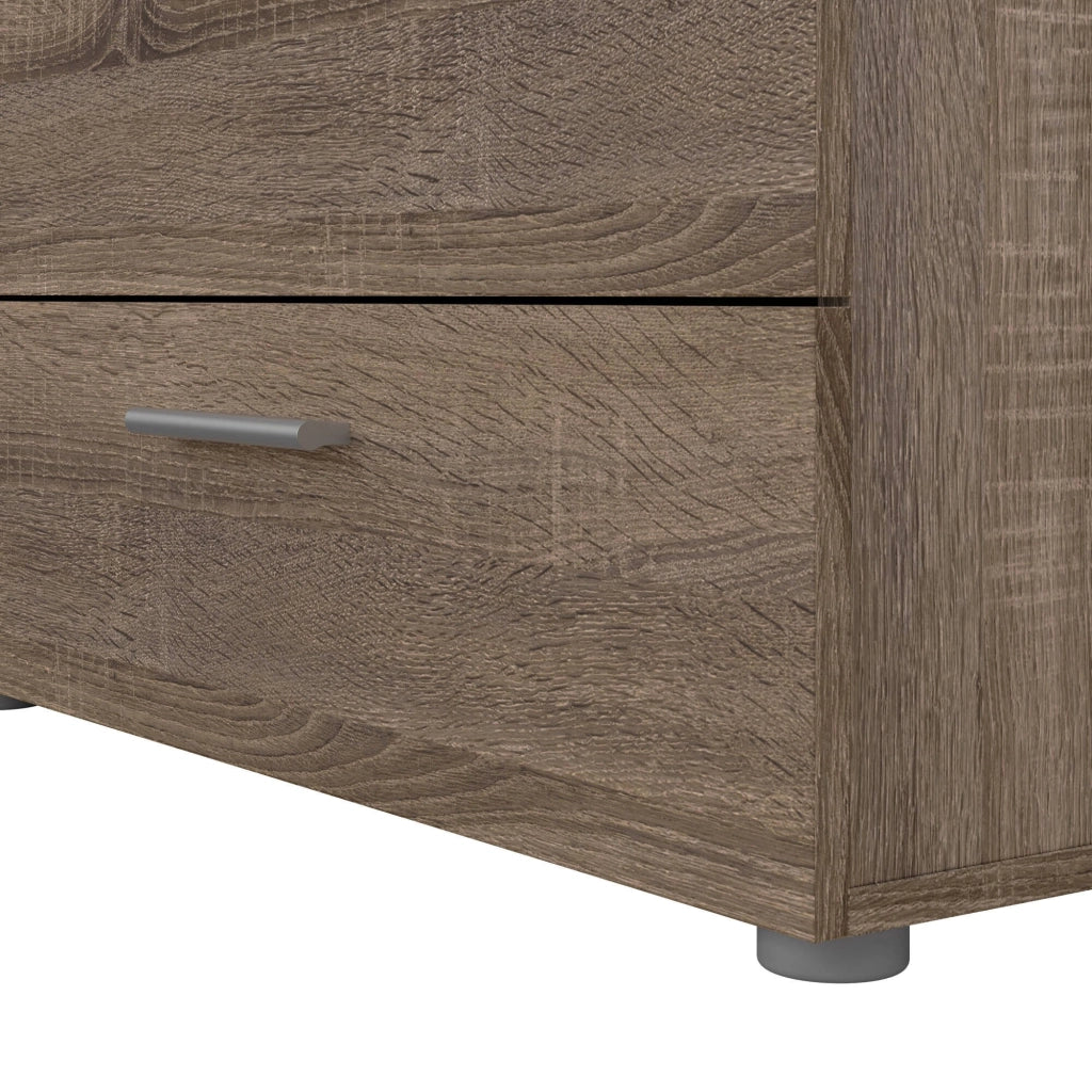 Credenza Phethai, Buffet da soggiorno, Madia da salotto, Dispensa da cucina, 140x40 h82 cm, Rovere