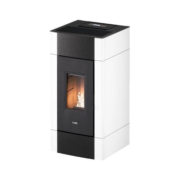 Stufa pellet cadel 7022047 cristal 9 bianco