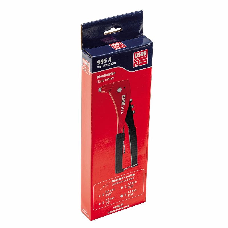 Rivettatrice manuale Usag 995A 2,4 - 3,2 - 4,0 - 4,8 mm U09950001