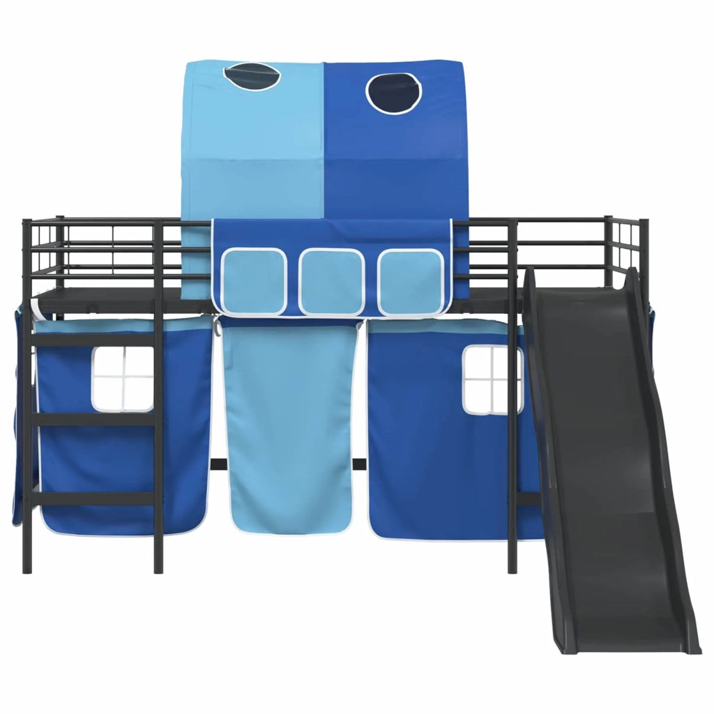 Struttura del letto loft per bambini Nero e Blu 99,5 x 200 cm