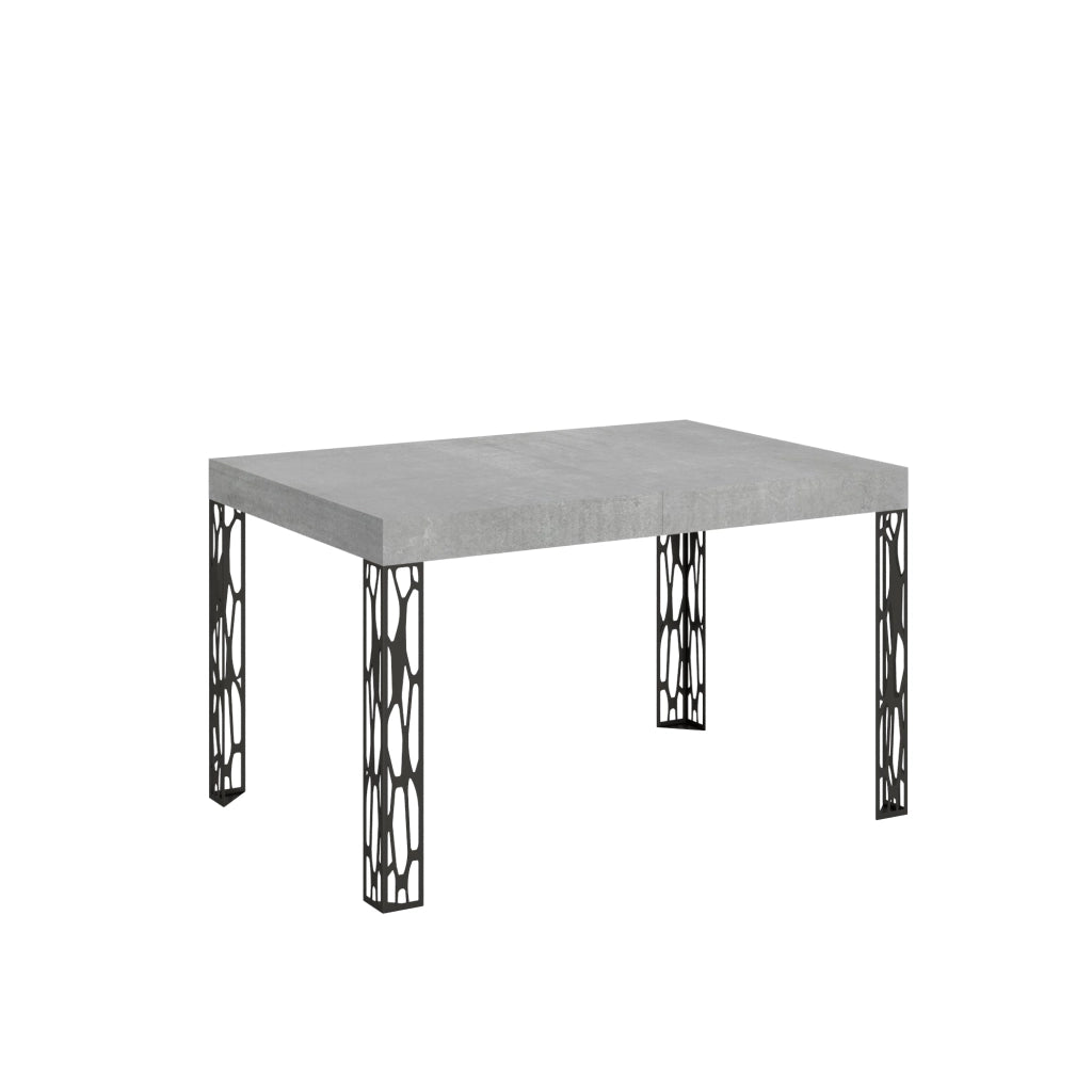 Tavolo Allungabile 140-244x90x77 cm Ghibli Cemento Telaio Antracite