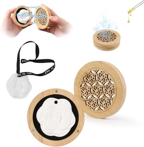 Diffusore Aromaterapico con Pietra Olfativa per Olio Essenziale - Diffusore a forma di Fiore per Casa e Ufficio, Relax e Benessere