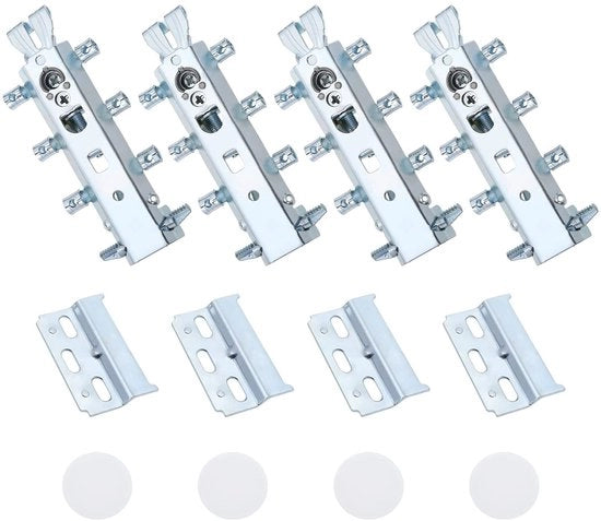 Supporto per parete 4 pezzi - supporto per mobile - piastra per parete - copertura - supporto per mobile - massa massima di carico 160 kg - supporto per mobile in acciaio riscaldato