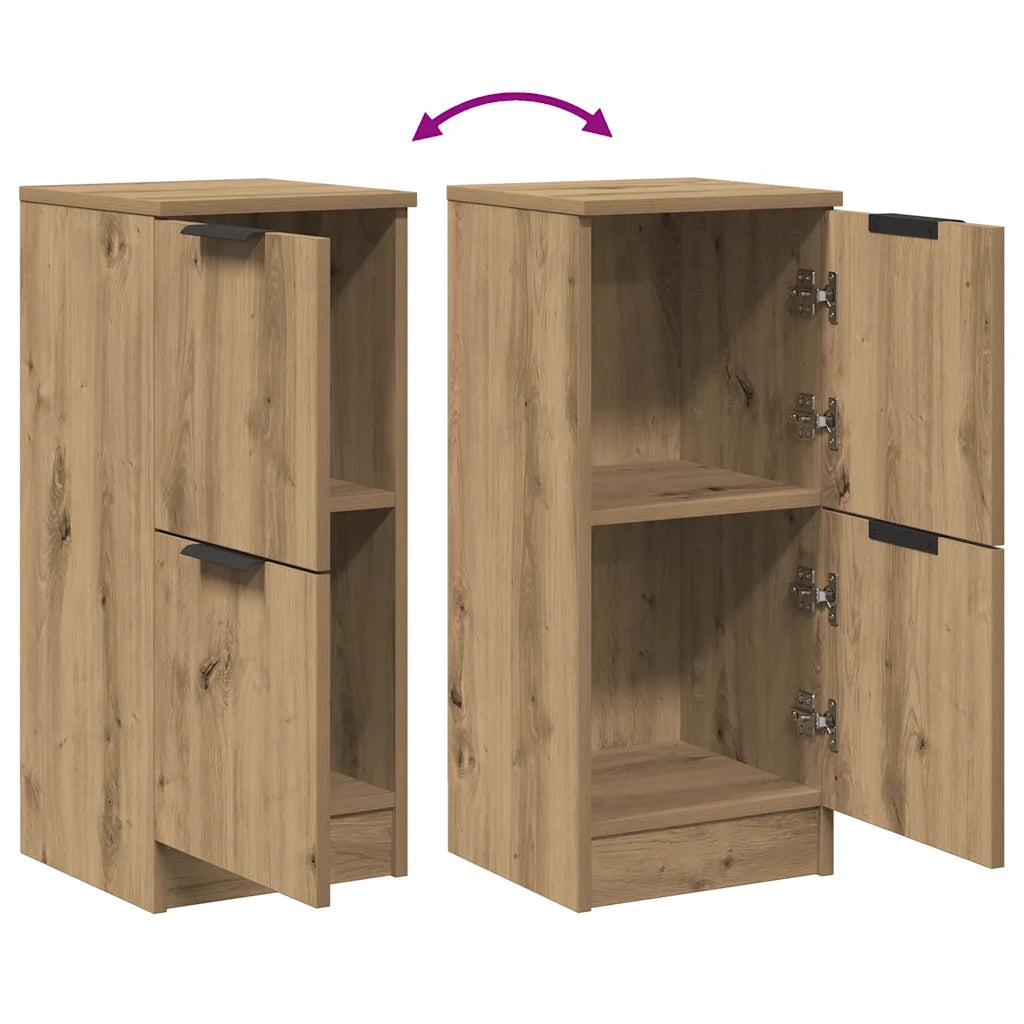 Credenza Rovere Artigianale 30x30x70 cm in Legno Multistrato