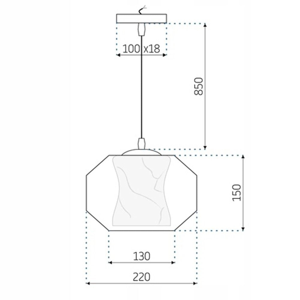 Lampada White Marble APP908-1CP