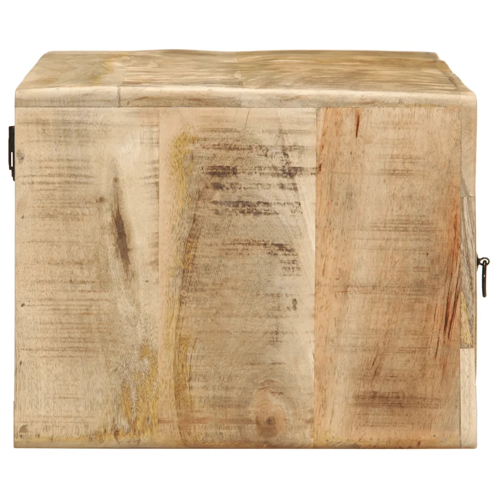 Mobile TV a Parete 100x32x25 cm Legno Grezzo Massello di Mango 4104527