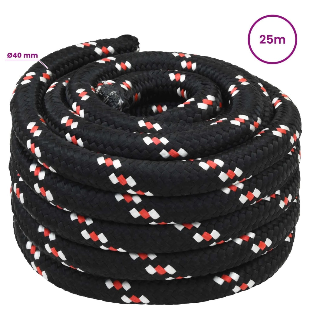 Corda multiuso 40 mm 25 m Nero e Rosso PP 3473073