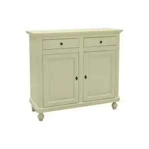 Credenza base napoletana in legno Shabby chic 2 ante avorio