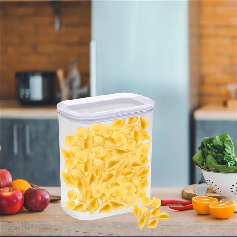 MA MAISON CLEAR AND FRESH CONTENITORE RETTANGOLARE TRASPARENTE CON COPERCHIO BIANCO 1,5 LT