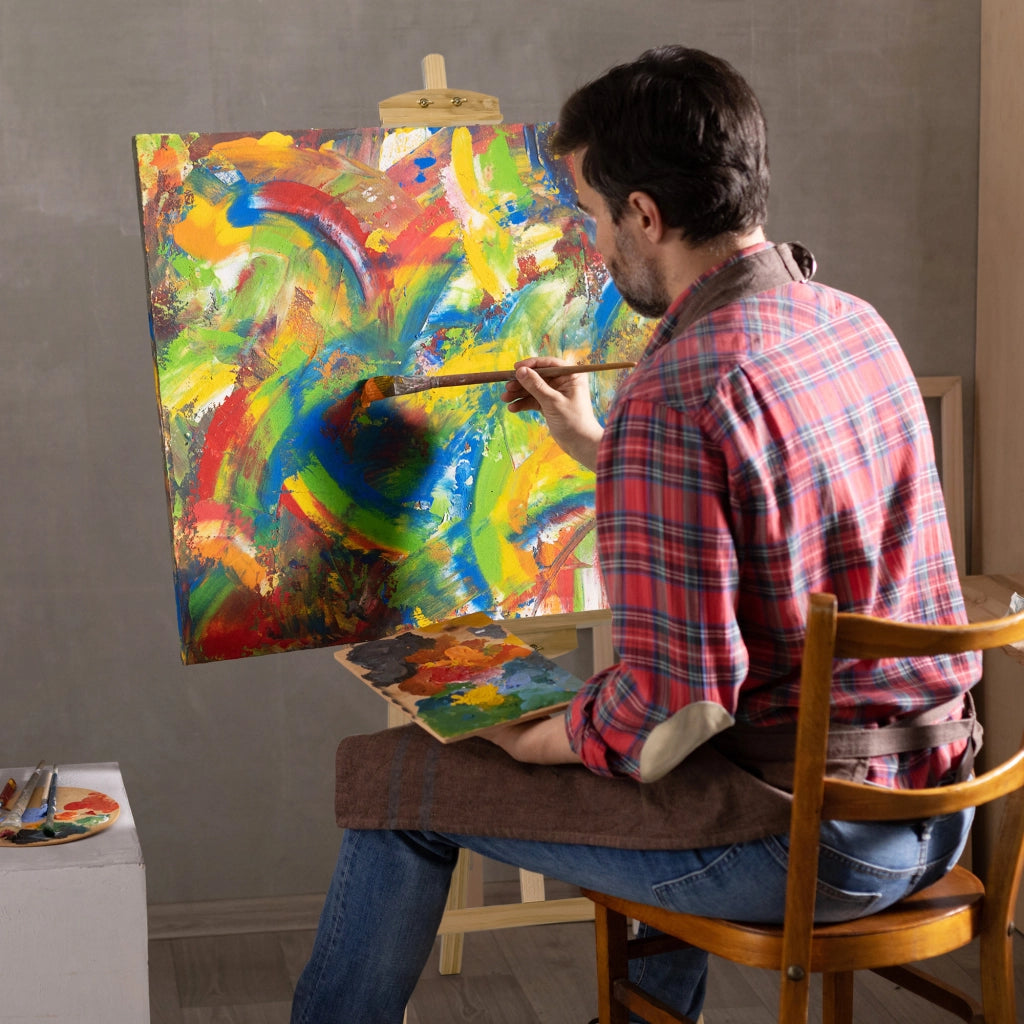 Cavalletto da Pittura in Legno ¨C Xylo ¨C Angolo Regolabile 75¡ã 51,5x71,5x134,5cm Naturale