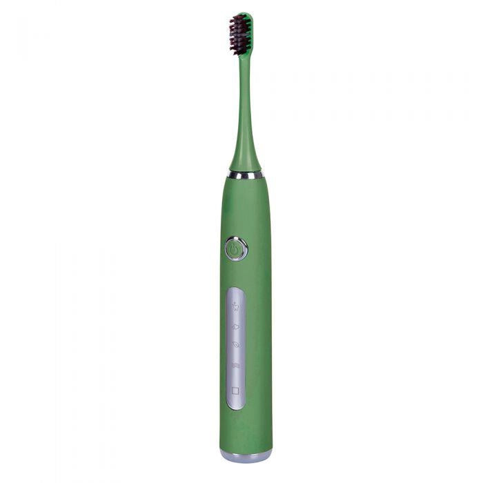SPAZZOLINO SONICO ELETTRICO RICARICABILE VERDE CON 4 MODALITÀ DI FUNZIONAMENTO