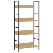 Libreria a 4 Ripiani Rovere 60x27,6x124,5 cm in Truciolato cod mxl 11845