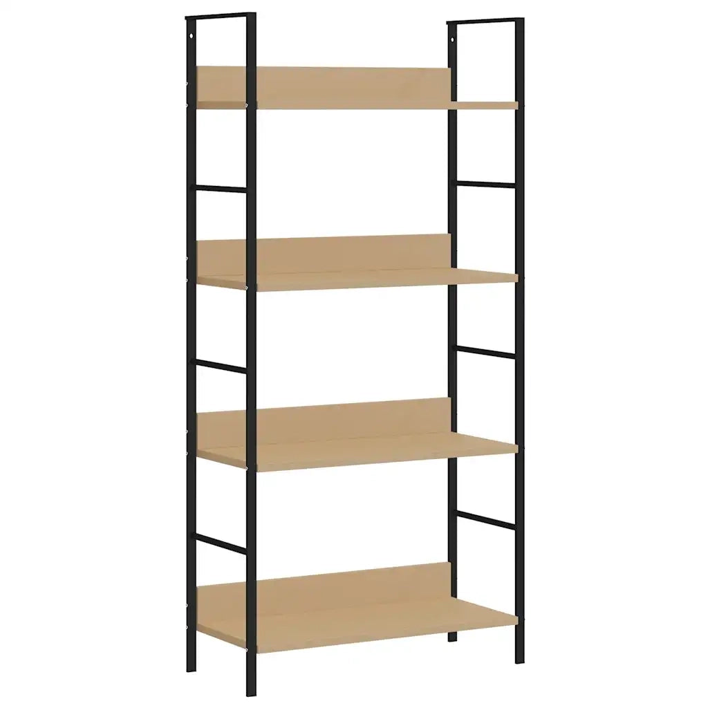 Libreria a 4 Ripiani Rovere 60x27,6x124,5 cm in Truciolato cod mxl 11845