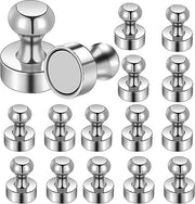 Magnetici neodymium forti 16 pezzi piccoli per whiteboard, frigorifero, lavagna e ufficio scuola mini argento