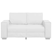 Divano | Divano da soggiorno | Sofa a due posti Bianco 160 cm Pelle Sintetica