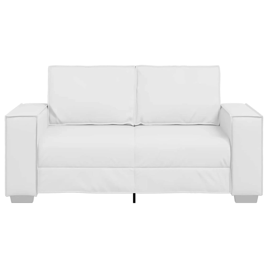 Divano | Divano da soggiorno | Sofa a due posti Bianco 160 cm Pelle Sintetica