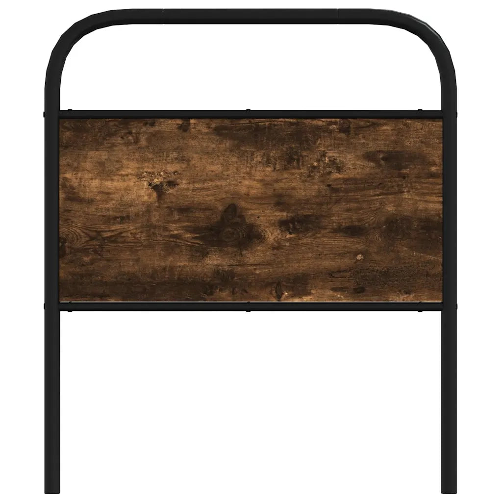 Testiera-Testata-Testiera Decorativa Rovere Fumo 75 cm in Acciaio e Legno Multistrato