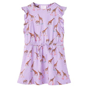 Abito da Bambina Maniche Volant e Coulisse Lilla 104cod mxl 107981