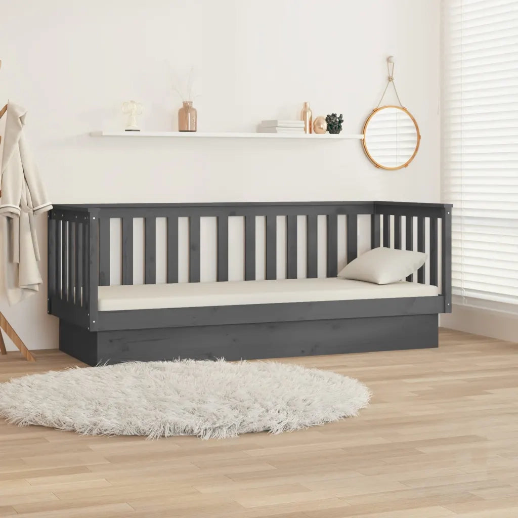 Dormeuse Grigia 75x190 cm in Legno Massello di Pino cod mxl 63804